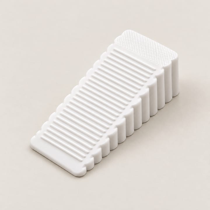 The Grip Silicone Door Stop Wedge, White