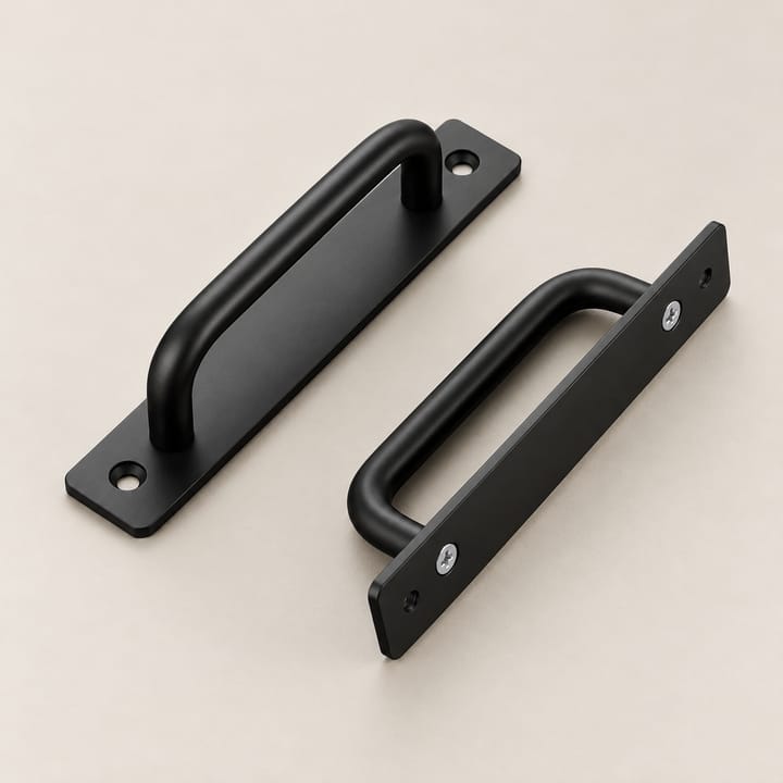 The Black Plate Door Pull, Black